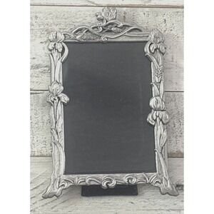 Fetco International Pewter Floral‎ Vintage Photo Picture Frame